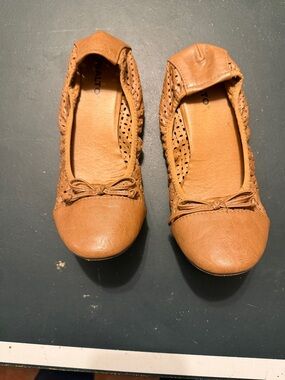 Rialto Tan Women’s Ballet Flats - Casual Slip-On Comfort